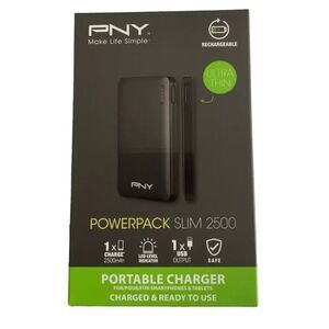 NEW SEALED 4x Bundle Lot PNY Power Pack Bank Slim 2500 Portable Battery Charger